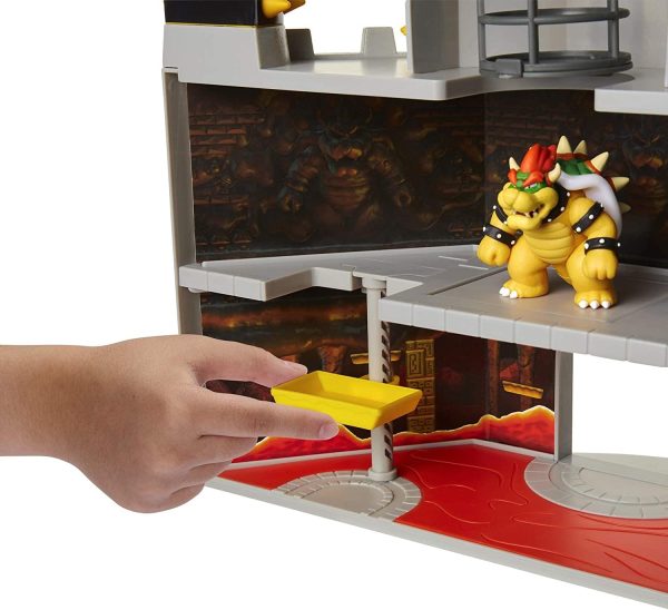 Super Mario World of Nintendo 2.5 Inch Bowser s Castle Figure Playset Hot on Sale - Image 4