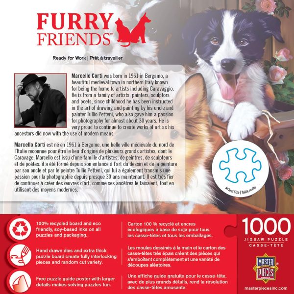 Furry Friends Ready for Work 1000 Piece Jigsaw Puzzle For Sale - Image 2