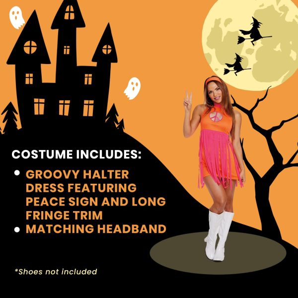 Groovy Baby Women s 2-Piece Costume Dress Online Sale - Image 5