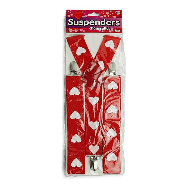 Valentine s Day Heart Adult Costume Suspenders Supply - Image 2