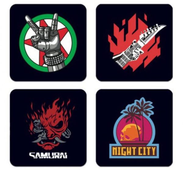 Cyberpunk 2077 4 Piece Coaster Set Online now - Image 2